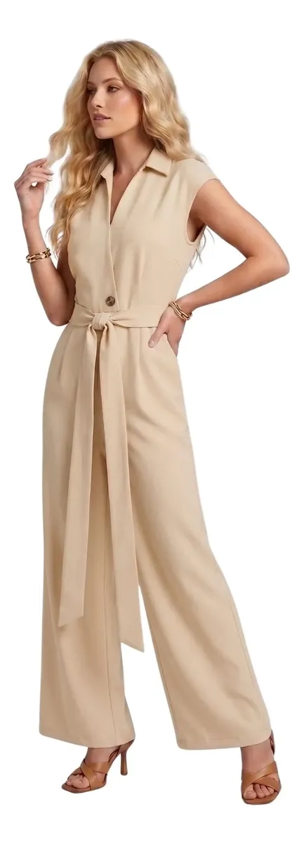 ENTERITO JUMPSUIT PALAZZO LARGO ELEGANTE CASUAL FIESTA MUJER 3386 - 4