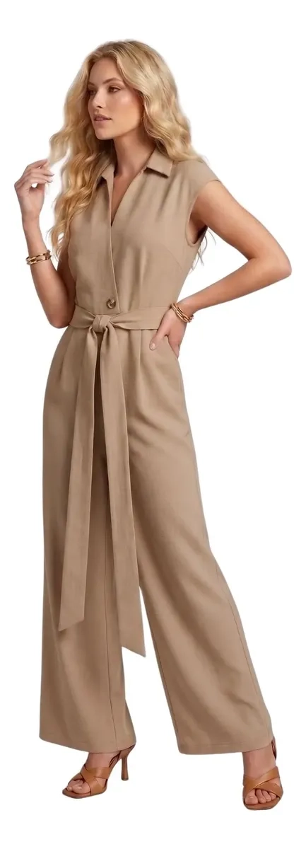ENTERITO JUMPSUIT PALAZZO LARGO ELEGANTE CASUAL FIESTA MUJER 3386 - 4