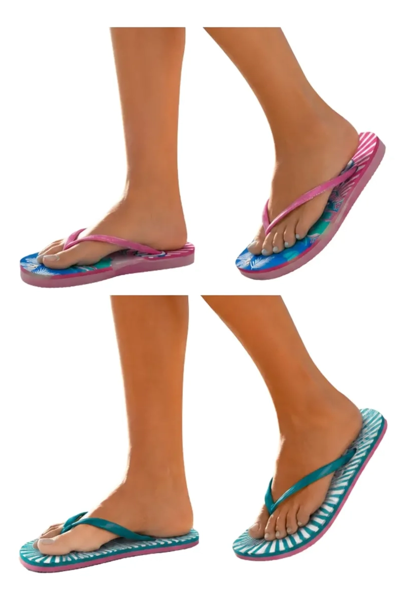 PACK 2 PARES HAWAIANAS, CHALAS SANDALIAS DE HOMBRE Y MUJER 854 - 2