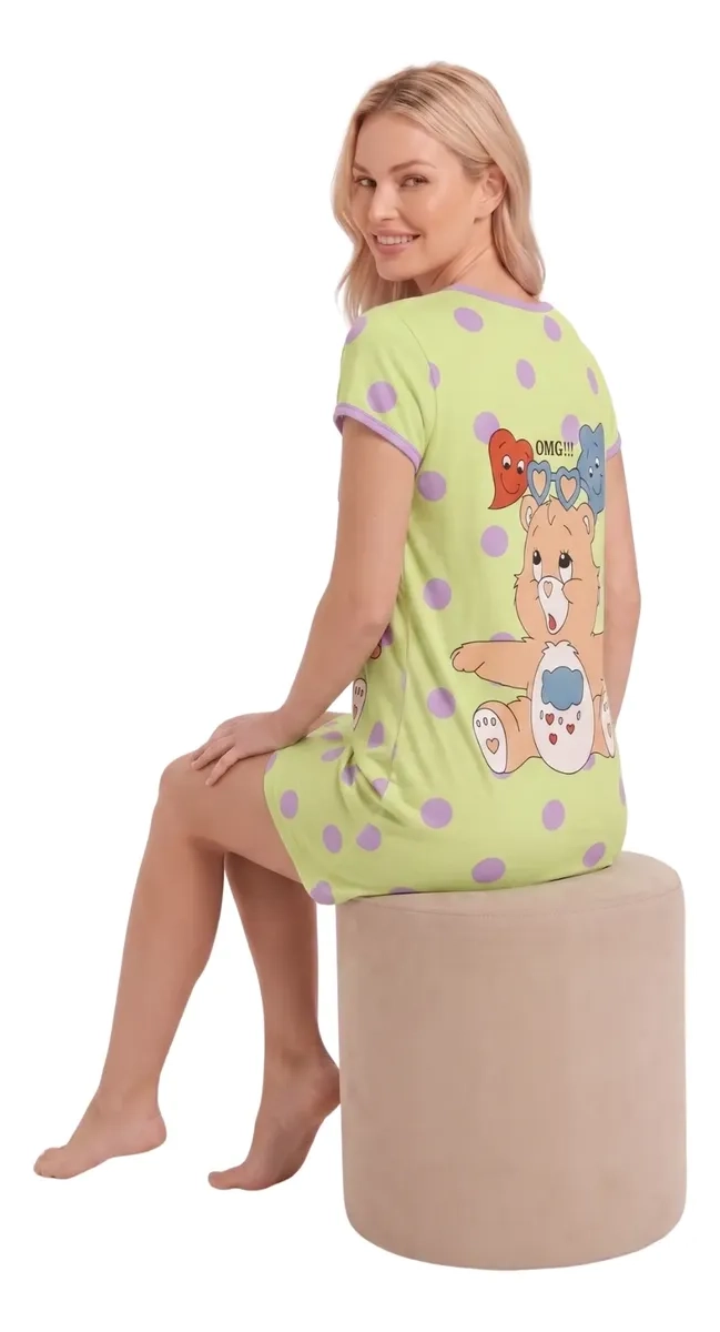 PIJAMA MUJER VERANO ALGODON CAMISA DE DORMIR JUVENIL 406 - 4