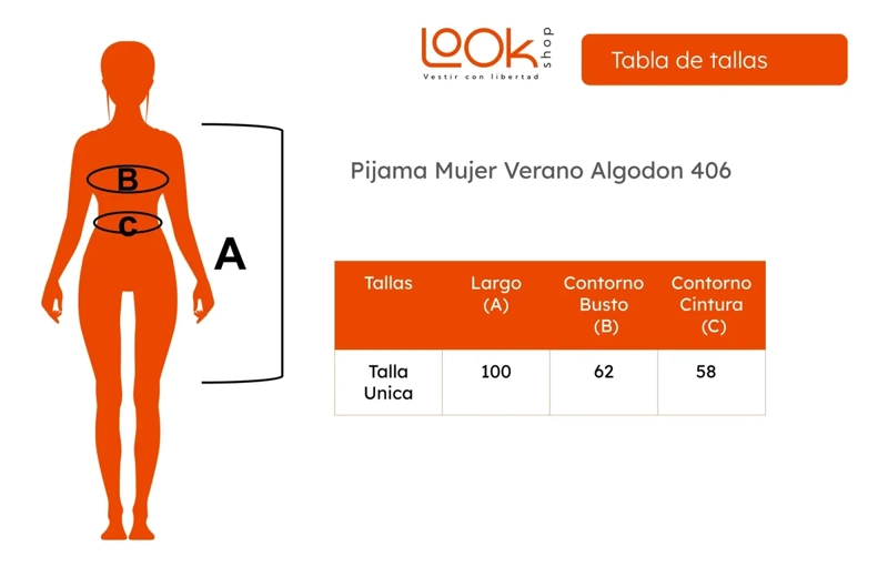 PIJAMA MUJER VERANO ALGODON CAMISA DE DORMIR JUVENIL 406 - 6