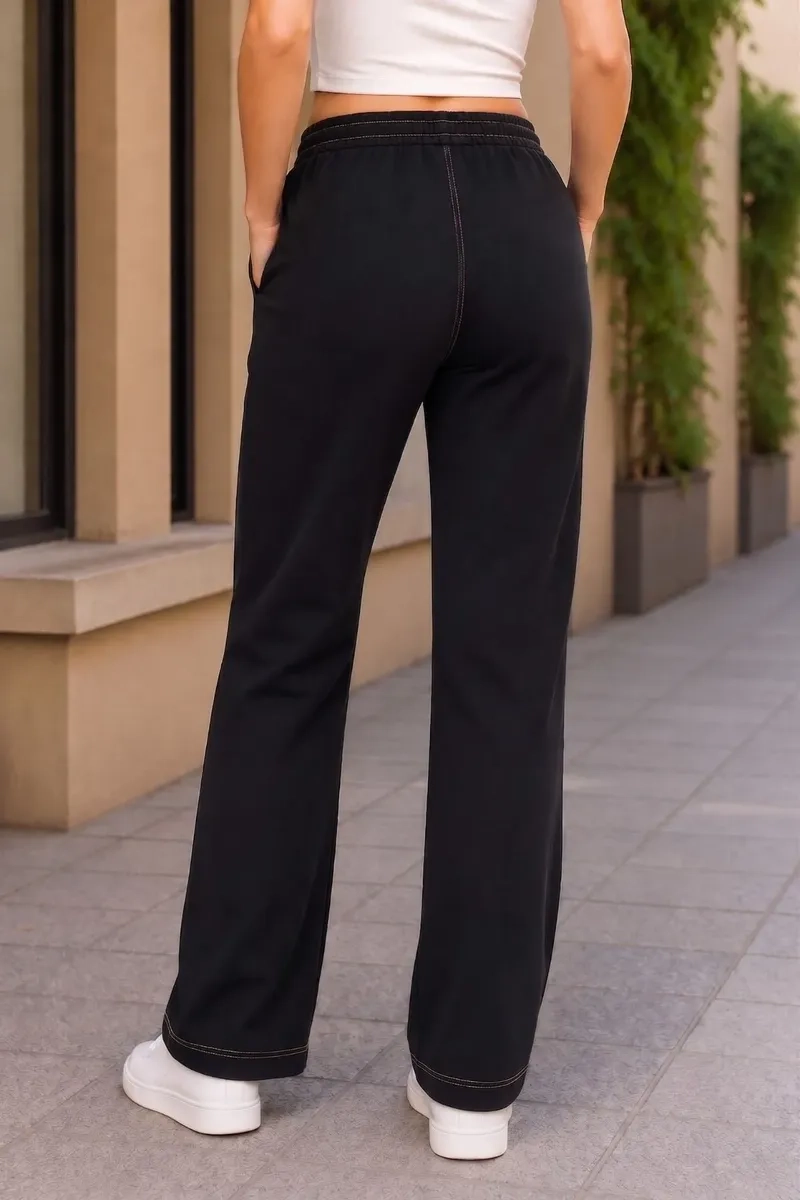 PANTALON MUJER RECTO TIRO ALTO WIDE COLORES 7001 - 4