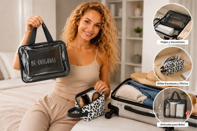 SET DE 2 ESTUCHES FOREVER COSMETIQUEROS REGALO PERFECTO 848 - 2