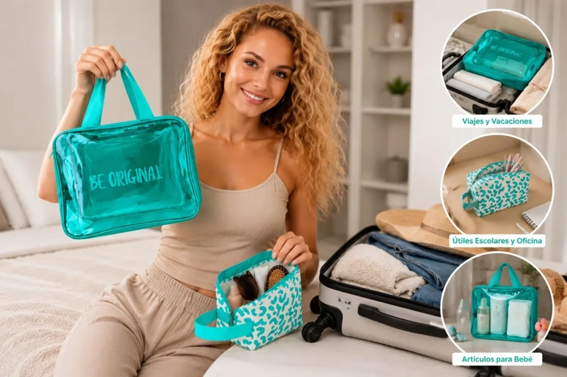 SET DE 2 ESTUCHES FOREVER COSMETIQUEROS REGALO PERFECTO 848 - 2