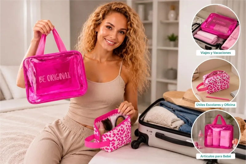SET DE 2 ESTUCHES FOREVER COSMETIQUEROS REGALO PERFECTO 848 - 2