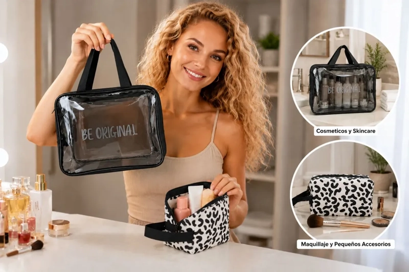 SET DE 2 ESTUCHES FOREVER COSMETIQUEROS REGALO PERFECTO 848 - 3