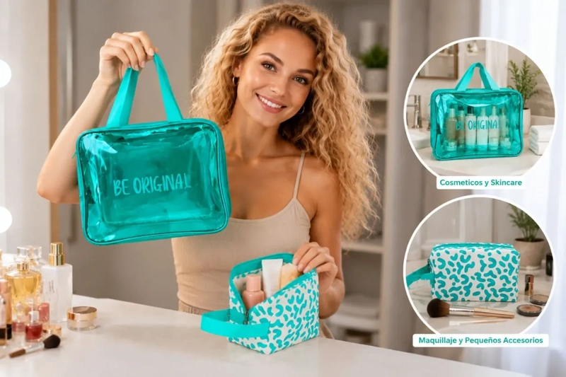 SET DE 2 ESTUCHES FOREVER COSMETIQUEROS REGALO PERFECTO 848 - 3