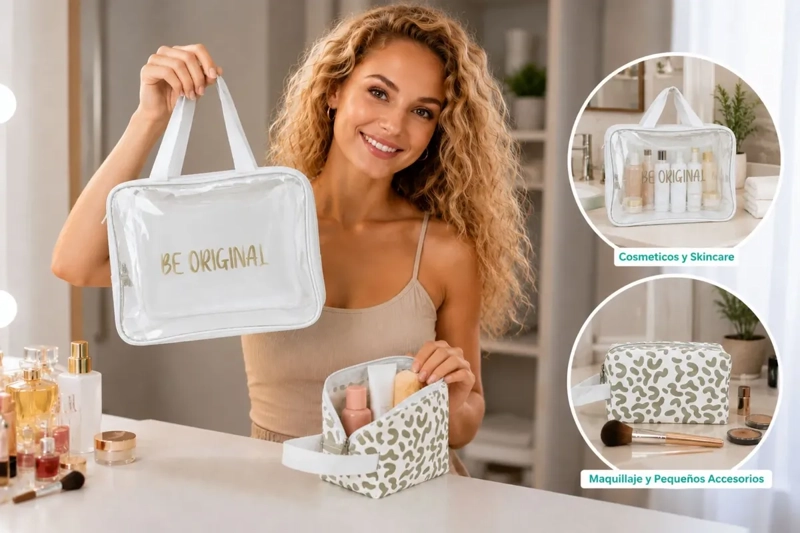 SET DE 2 ESTUCHES FOREVER COSMETIQUEROS REGALO PERFECTO 848 - 3