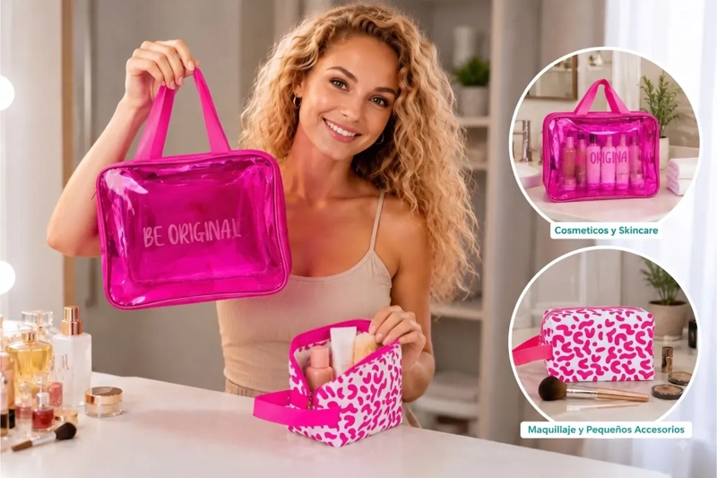 SET DE 2 ESTUCHES FOREVER COSMETIQUEROS REGALO PERFECTO 848 - 3
