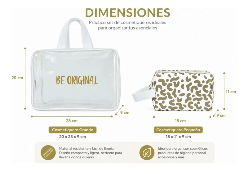 SET DE 2 ESTUCHES FOREVER COSMETIQUEROS REGALO PERFECTO 848 - 6