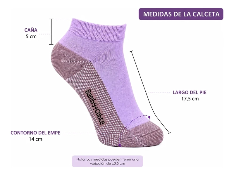 PACK 6 CALCETAS TOBILLERAS BAMBU COBRE MUJER CONFORT PREMIUM 140 - 9