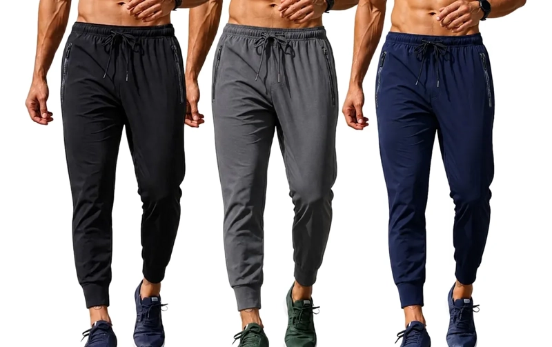 PACK 3 PANTALON BUZO DEPORTIVO HOMBRE PRIMAVERA SECADO RAPIDO 8797 - 1