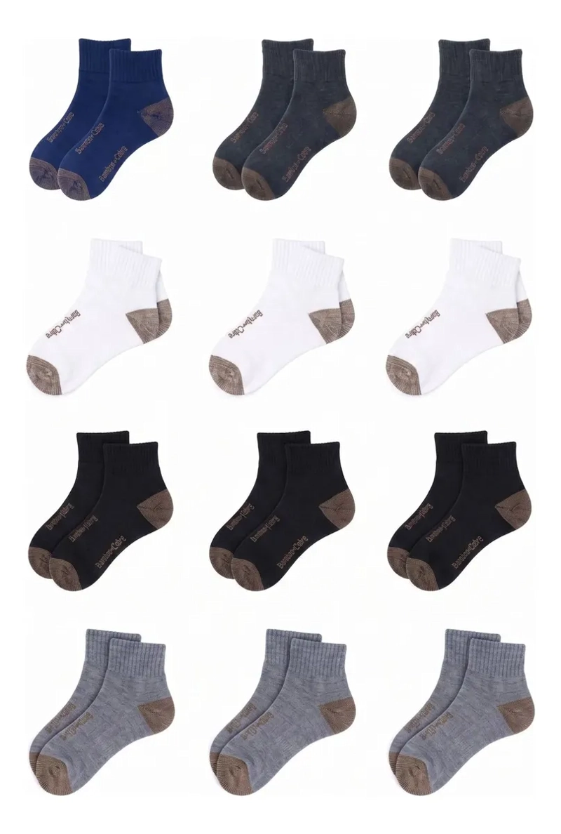 PACK 12 CALCETAS TOBILLERAS BAMBU COBRE HOMBRE CONFORT 141B - 2