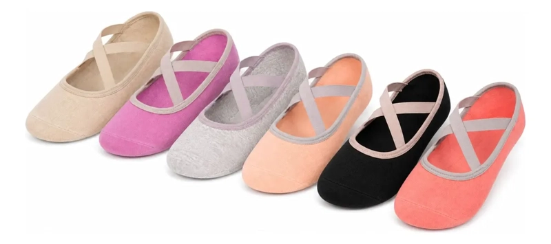 PACK 6 CALCETINES BALLERINA MUJER ANTIDESLIZANTES YOGA GYM 130Y - 2