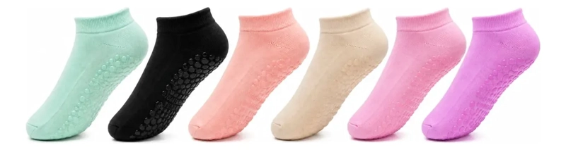 PACK 6 PARES CALCETAS MUJER ANTIDESLIZANTES YOGA PILATES GYM 129 - 2