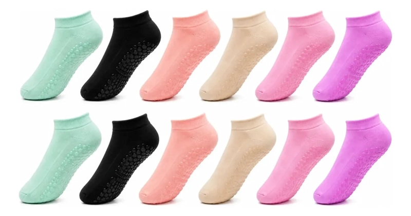 PACK 12 PARES CALCETAS MUJER ANTIDESLIZANTES YOGA PILATES GYM 129 - 2
