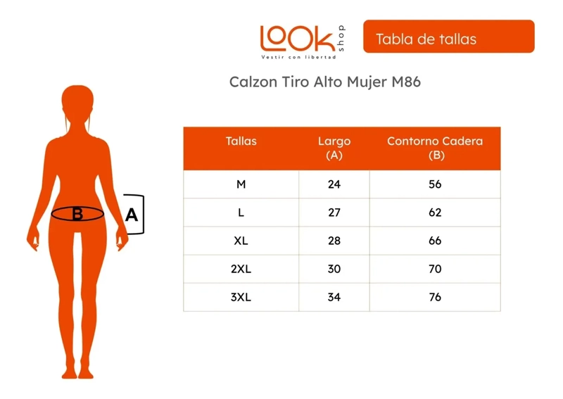 PACK 4 CALZON TIRO ALTO MUJER TELA BAMBU COLORES SURTIDOS M86 - 9