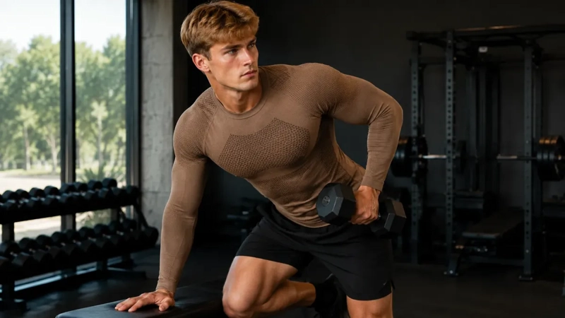 CAMISETA HOMBRE COMPRESION DEPORTIVA GIMNASIO PRIMERA CAPA 7463 - 2