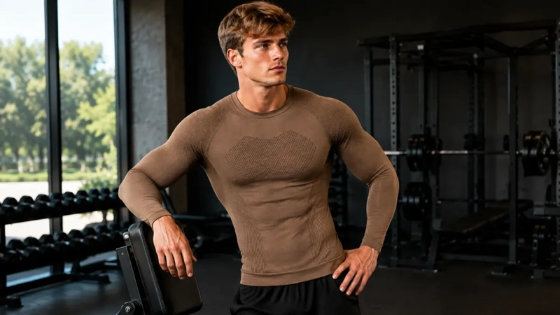 CAMISETA HOMBRE COMPRESION DEPORTIVA GIMNASIO PRIMERA CAPA 7463 - 3