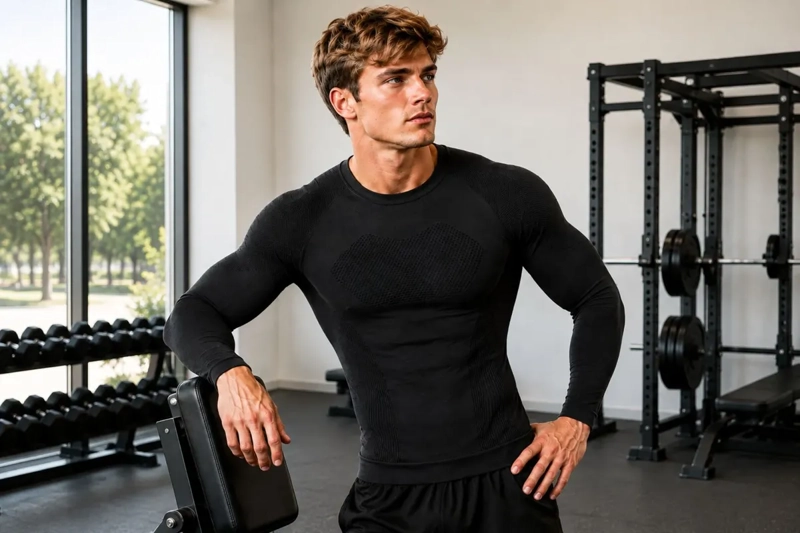 PACK 2 CAMISETA HOMBRE COMPRESION DEPORTIVA GIMNASIO 7463 - 3