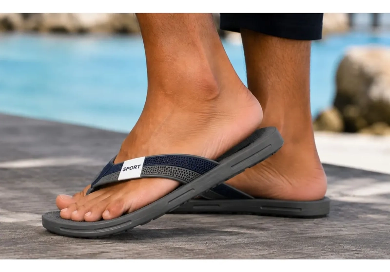 PACK 3 CHALAS HOMBRES HAWAIANAS GOMA SUELA EXTRA CONFORTABLE DUCHA 144 - 4