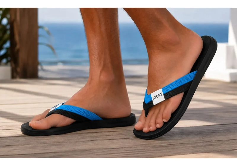 PACK 3 CHALAS HOMBRES HAWAIANAS GOMA SUELA EXTRA CONFORTABLE DUCHA 144 - 5