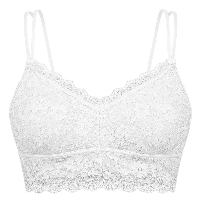 PACK 3 BRALETTE TOP MUJER SOSTEN PETO SUJETADOR ENCAJE SEXY 605 - 6