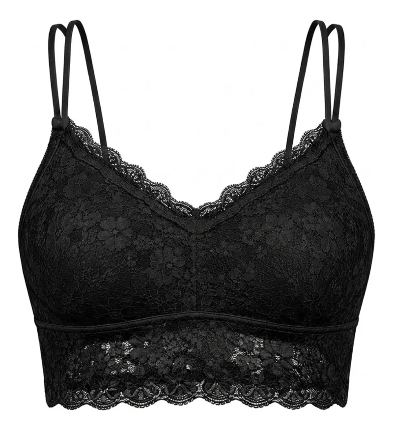 PACK 3 BRALETTE TOP MUJER SOSTEN PETO SUJETADOR ENCAJE SEXY 605 - 7