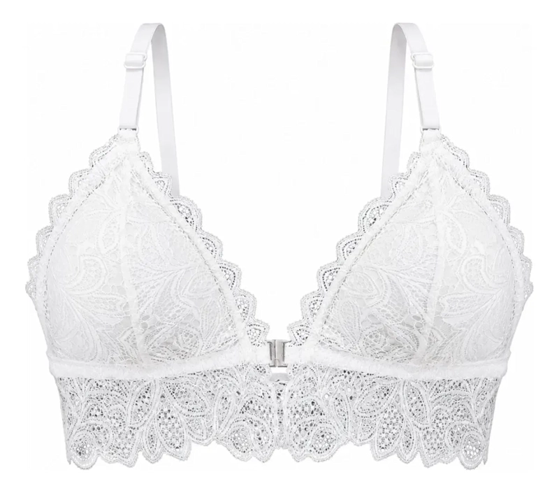 BRALETTE TOP ELASTICADO MUJER SOSTEN PETO SUJETADOR ENCAJE 606 - 6