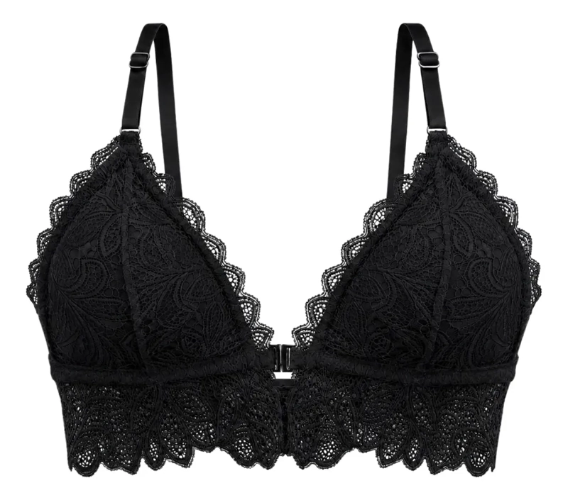 BRALETTE TOP ELASTICADO MUJER SOSTEN PETO SUJETADOR ENCAJE 606 - 6