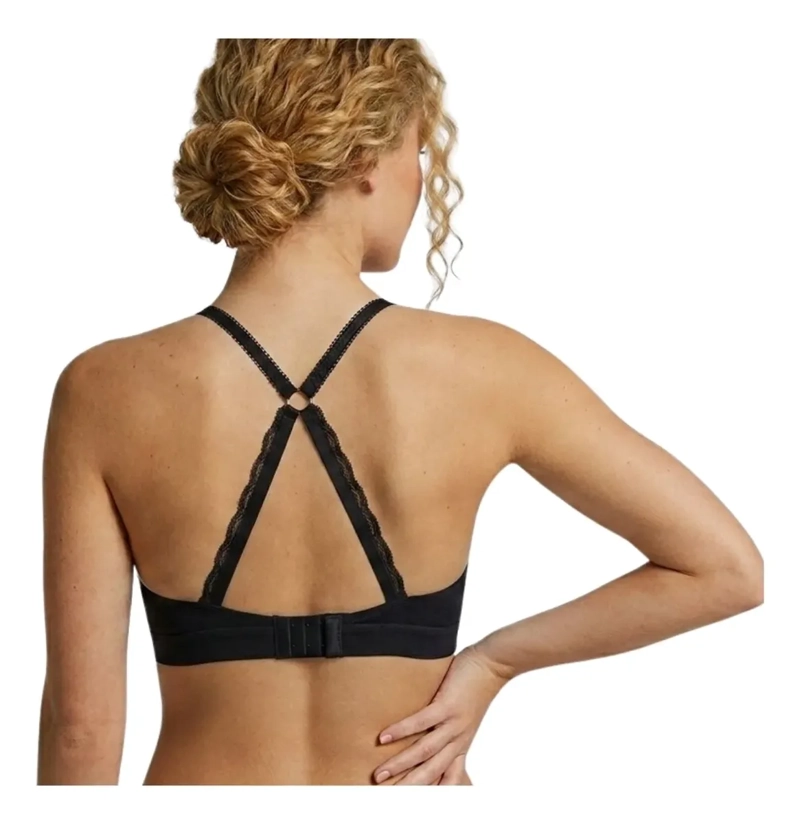PACK 3 BRALETTE MUJER ENCAJE TOP CRUZADO ESPALDA SIN BROCHES 611 - 4
