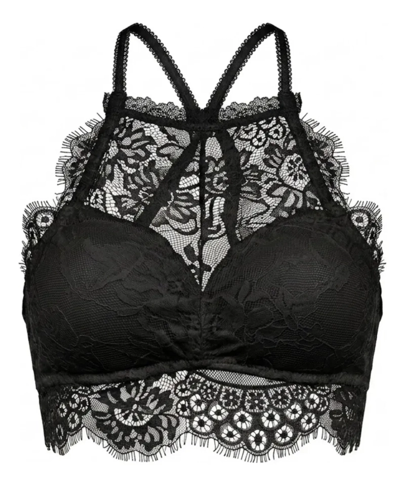 PACK 3 BRALETTE MUJER ENCAJE TOP CRUZADO ESPALDA SIN BROCHES 611 - 6
