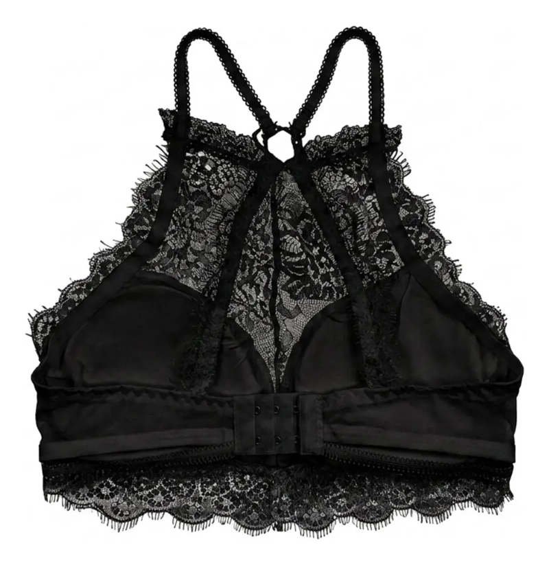 PACK 3 BRALETTE MUJER ENCAJE TOP CRUZADO ESPALDA SIN BROCHES 611 - 7