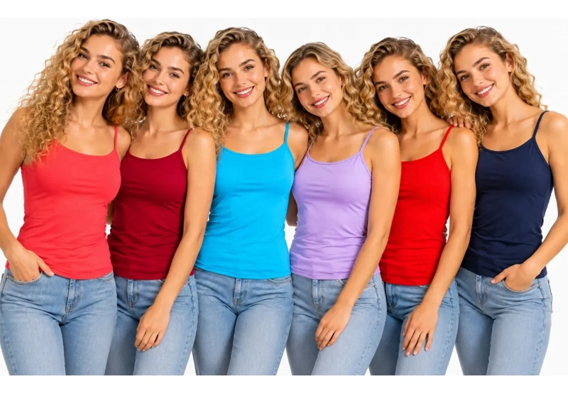 PACK 6 POLERA PABILO MUJER BASICA CAMISETA VERANO LYCRA 108 - 1