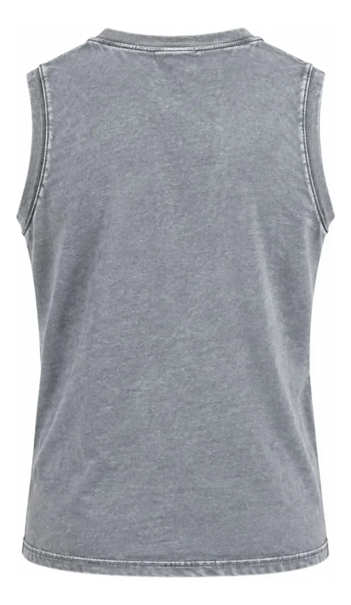 POLERA HOMBRE SIN MANGAS WASHED DESLAVADA 100% ALGODON 7005 - 8