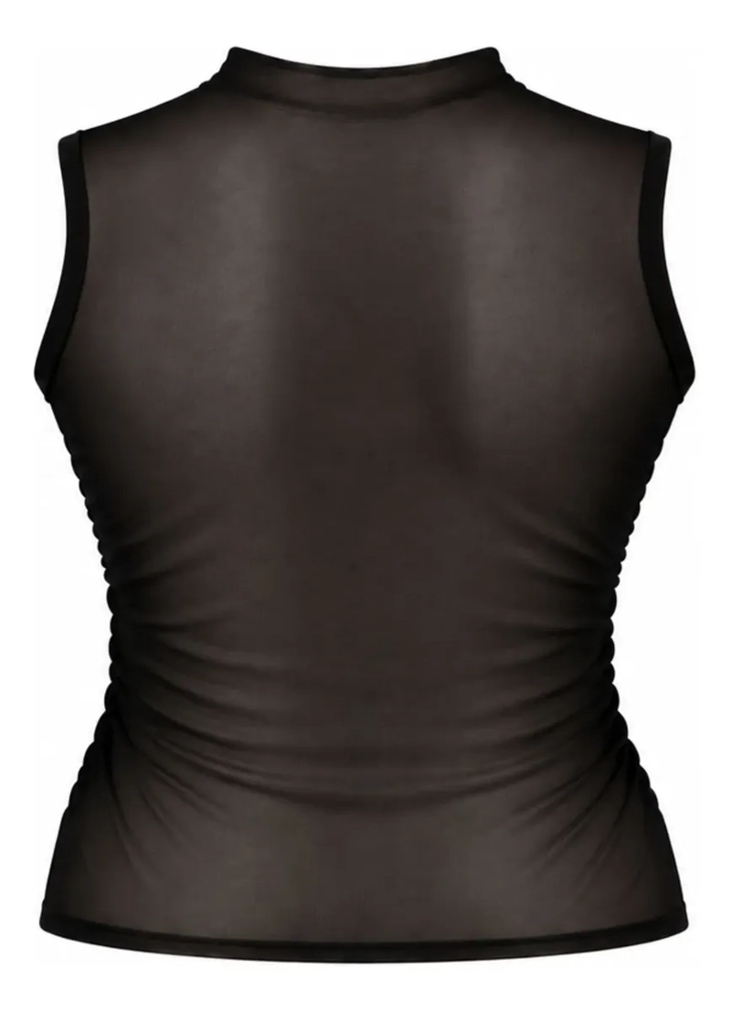 POLERA TOP MUJER TRANSPARENTE BRILLOS BLUSA ELEGANTE 2067 - 8