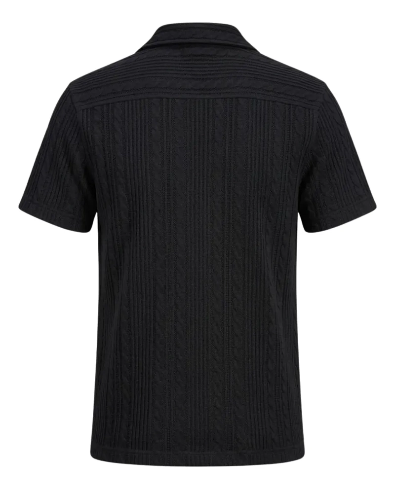 CAMISA HOMBRE ALGODON SPANDEX TEJIDA MANGA CORTA PREMIUM 0201 - 8