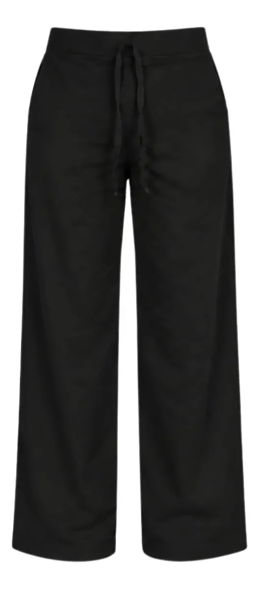 PANTALON RECTO ALGODON TIPO LINO. PALAZZO MUJER ELASTICADO. 9003 - 6