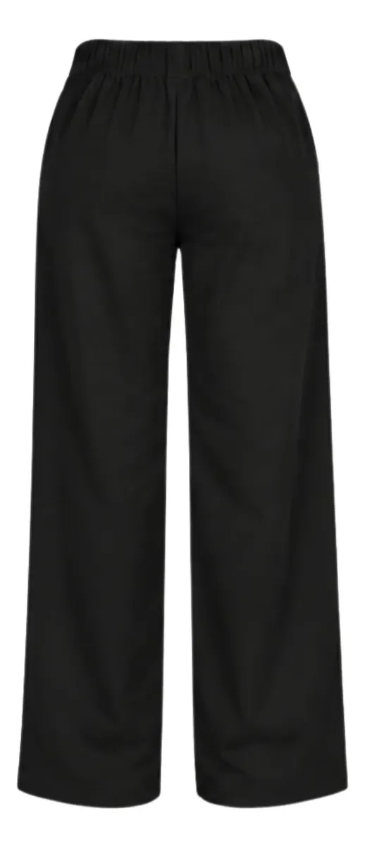 PANTALON RECTO ALGODON TIPO LINO. PALAZZO MUJER ELASTICADO. 9003 - 7
