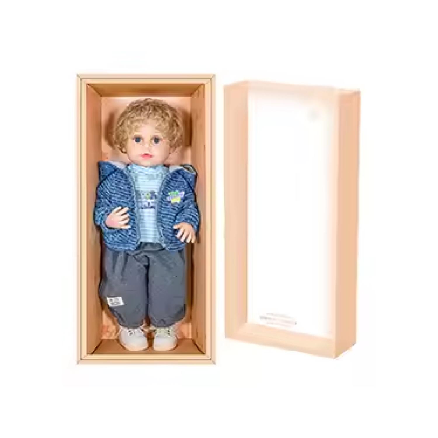 JUGUETE MUÑECO REALISTA 55CM SILICONA CHALECO AZUL INFANTIL - 2
