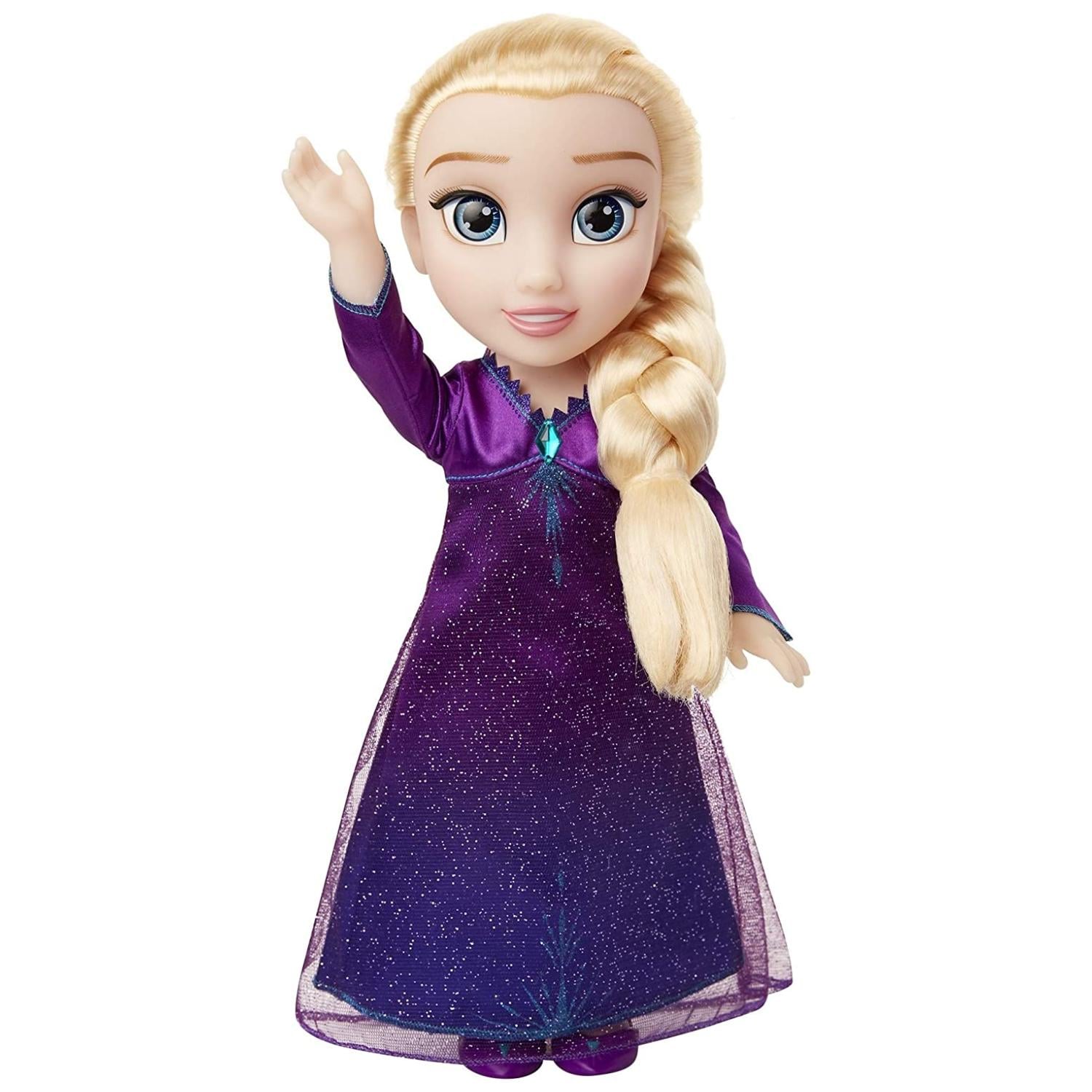 FIGURA DE ACCION GENÉRICO MORADO JUGUETE ELSA CANTANTE ESPAÑOL FROZEN II HASBRO - 1