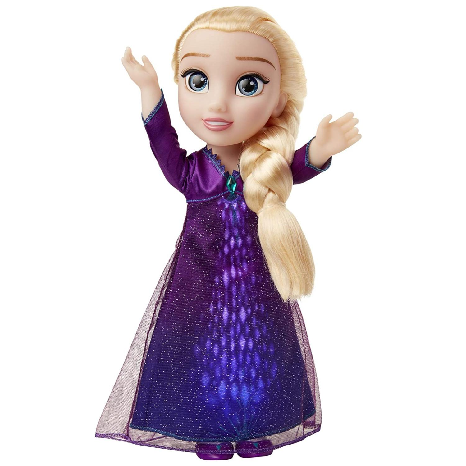 FIGURA DE ACCION GENÉRICO MORADO JUGUETE ELSA CANTANTE ESPAÑOL FROZEN II HASBRO - 2