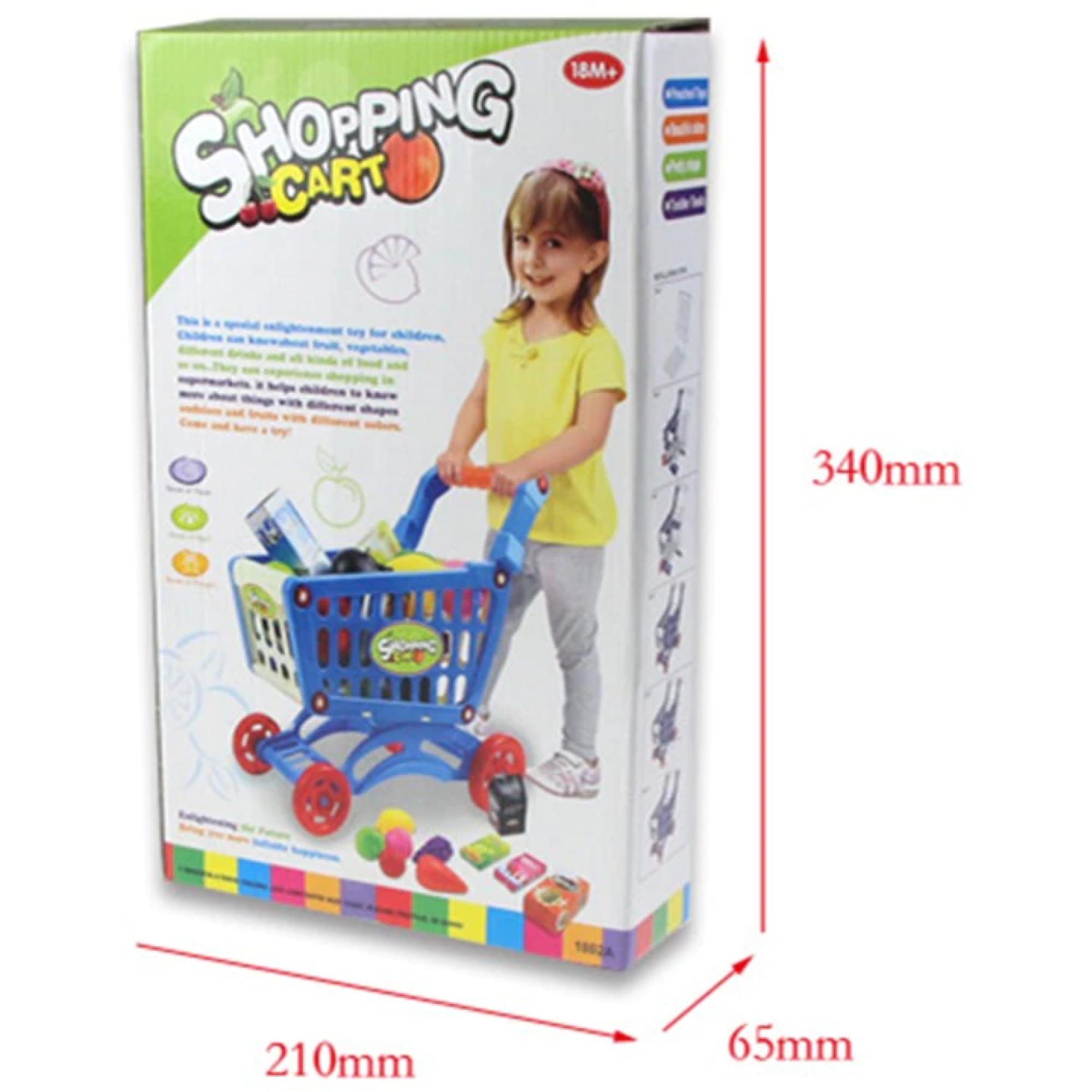 SET CARRITO DE COMPRAS CON ACCESORIOS 56 PIEZAS ROSADO - 4