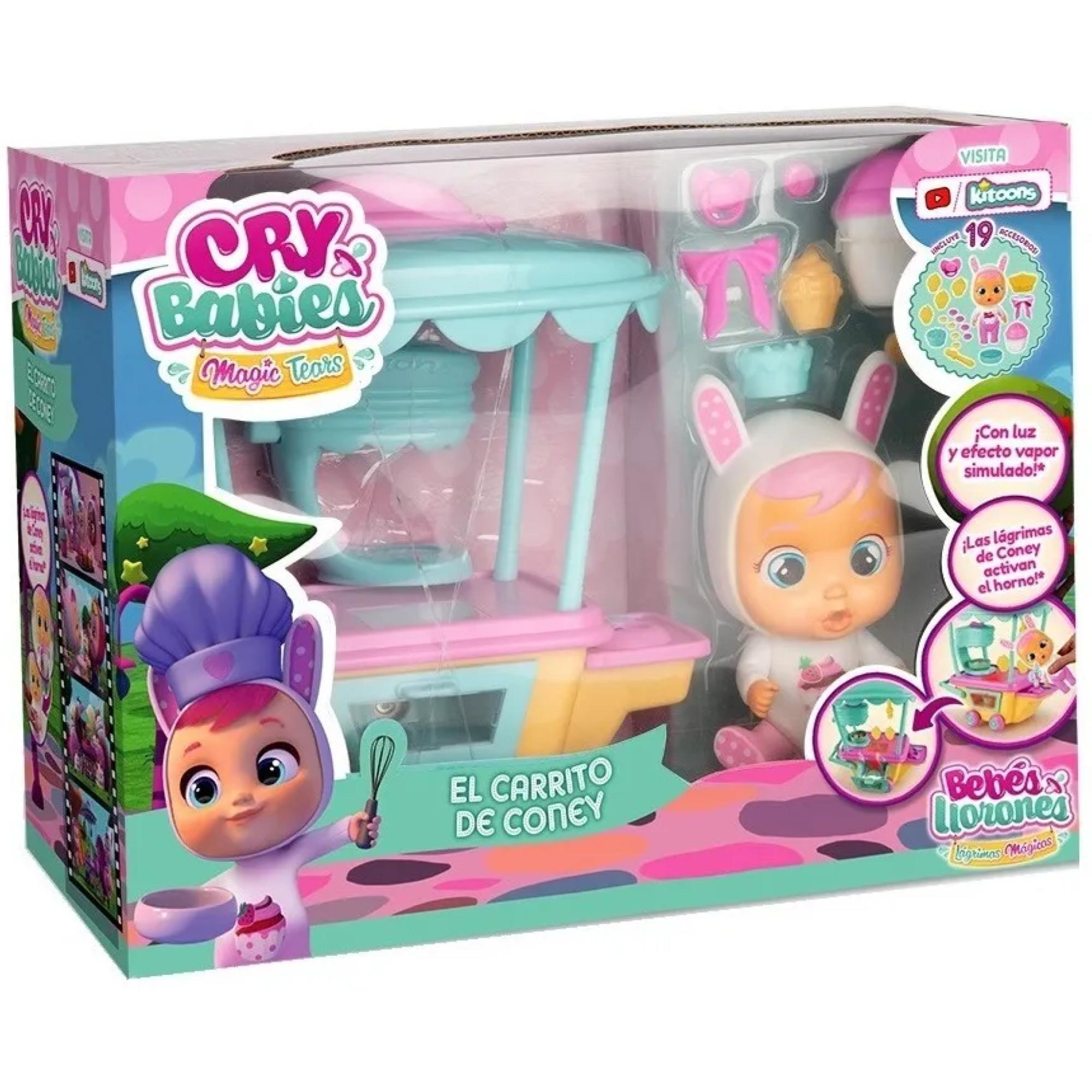 JUGUETE CARRITO CONY CON LUZ INFANTIL CRY BABIES - 3
