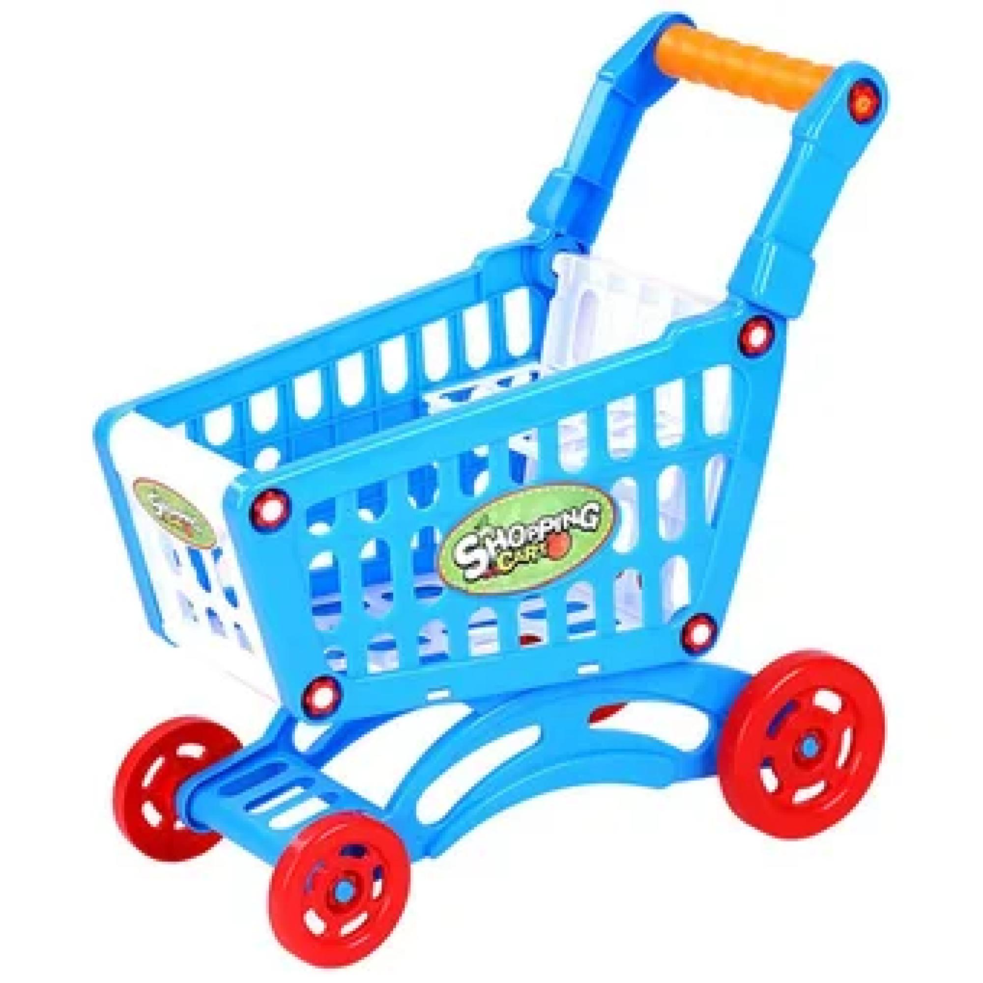 SET CARRITO DE COMPRAS CON ACCESORIOS 56 PIEZAS AZUL - 1