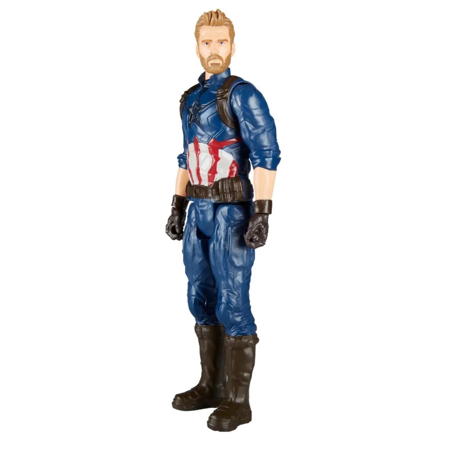 FIGURA DE ACCION AZUL JUGUETE CAPITAN AMERICA IF 30 CM MARVEL HASBRO - 3
