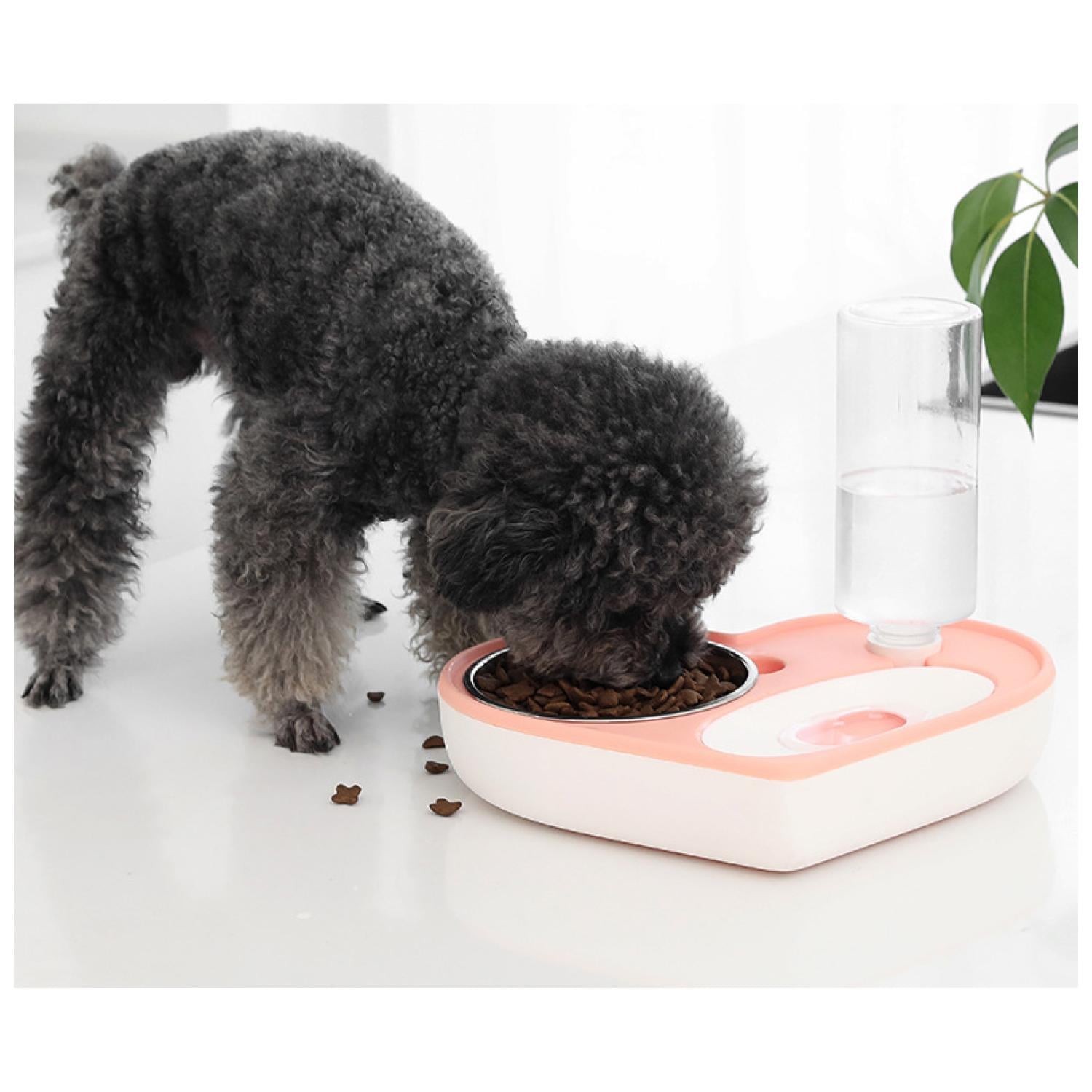 PLATO TAZON COMIDA MASCOTAS DISPENSADOR AGUA AUTOMATICO - 3