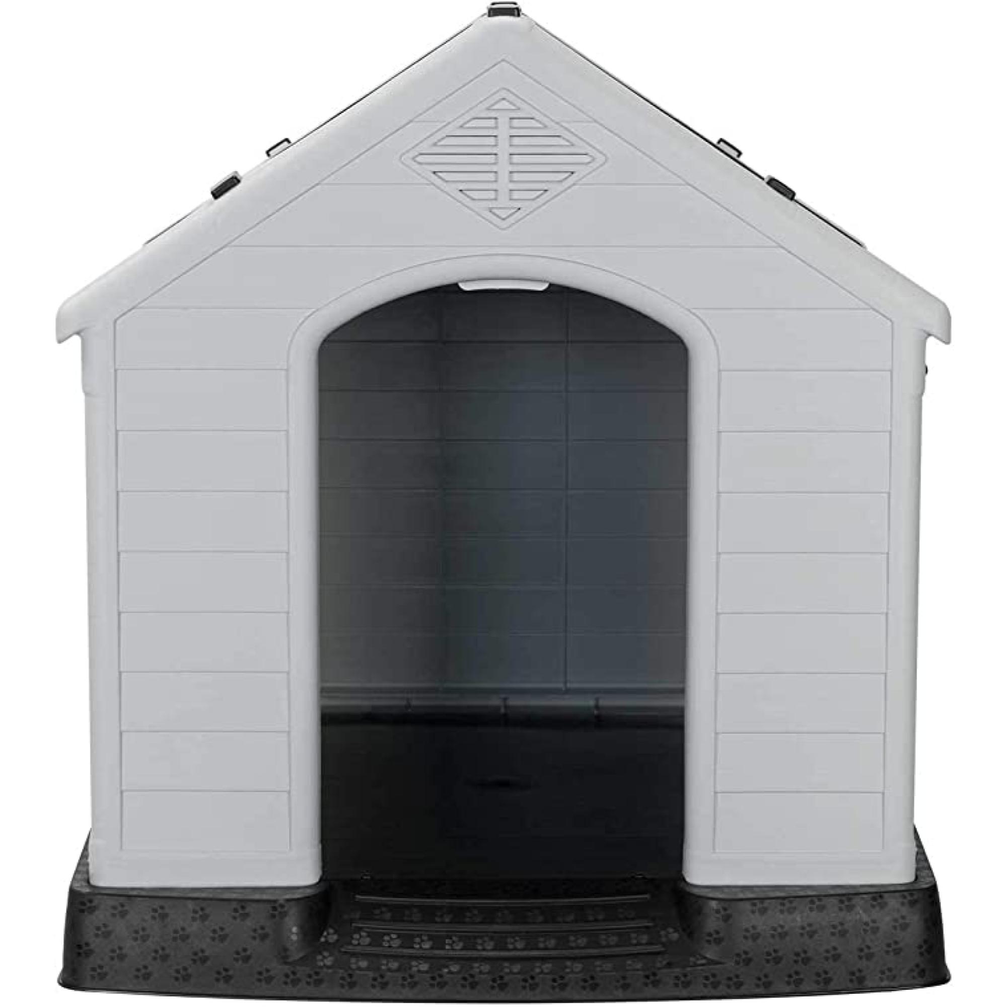 CASA PERROS PEQUEÑA PVC 72X14X67CM GRIS - 2