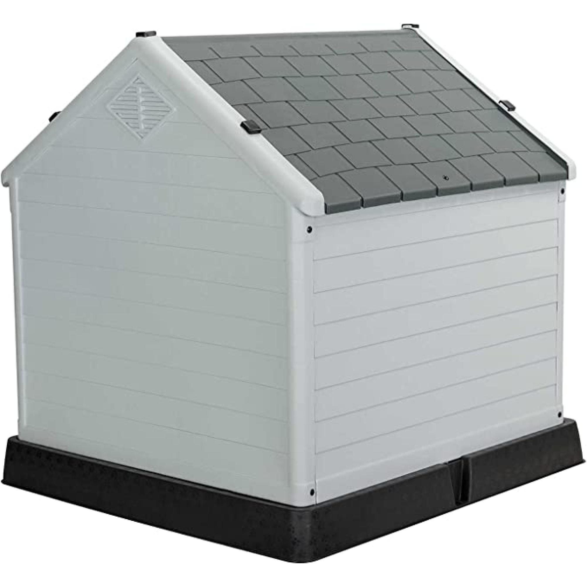 CASA PERROS PEQUEÑA PVC 72X14X67CM GRIS - 3