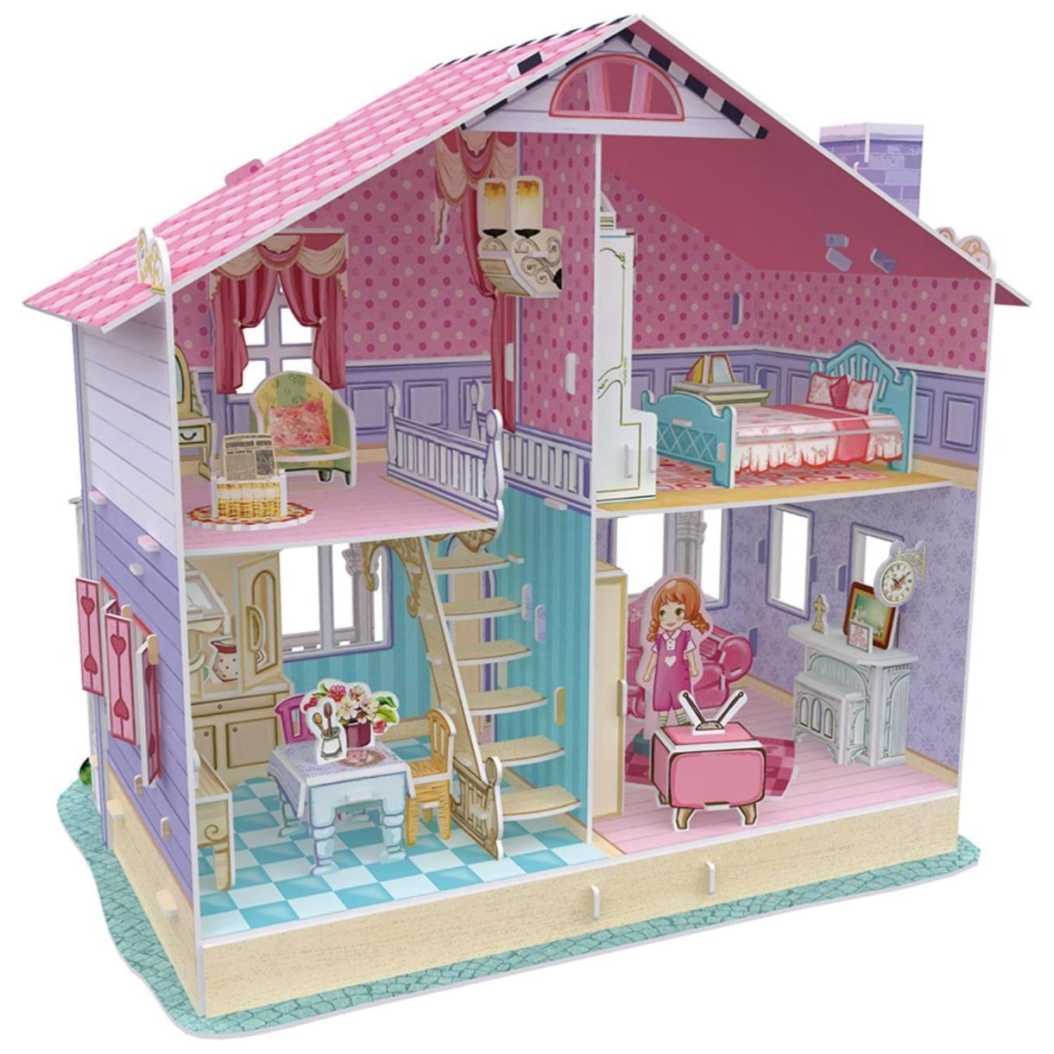 CASA DE MUÑECAS ARMABLE PUZZLE 3D 93 PIEZAS - 1